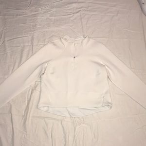 Cropped work out half zip